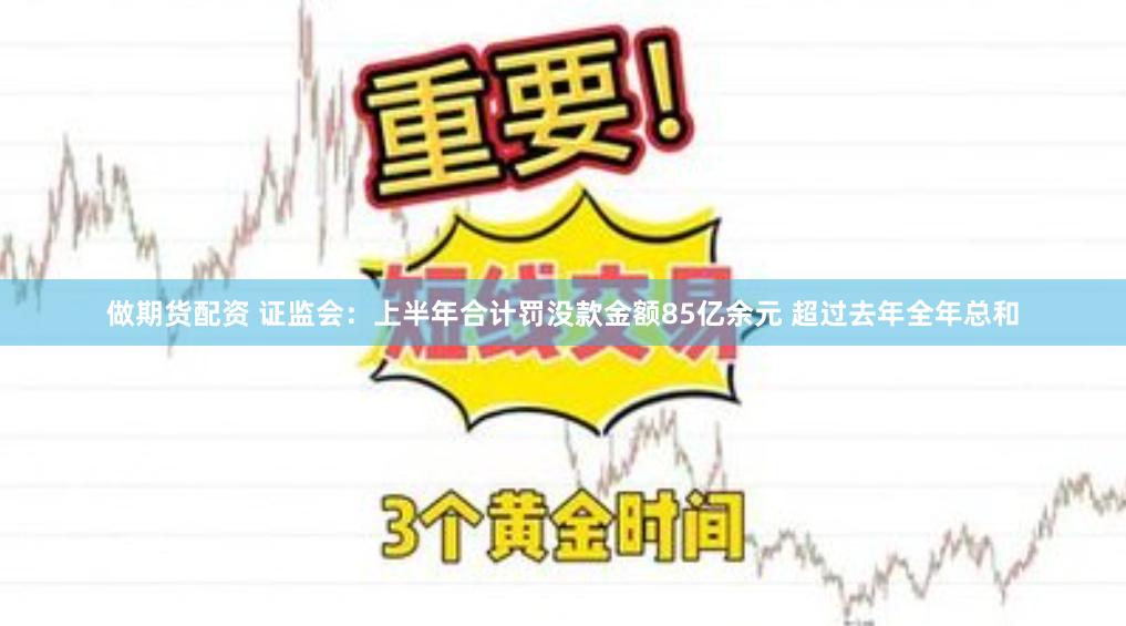 做期货配资 证监会：上半年合计罚没款金额85亿余元 超过去年全年总和